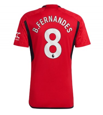 Manchester United Bruno Fernandes #8 Primera Equipación 2023-24 Manga Corta